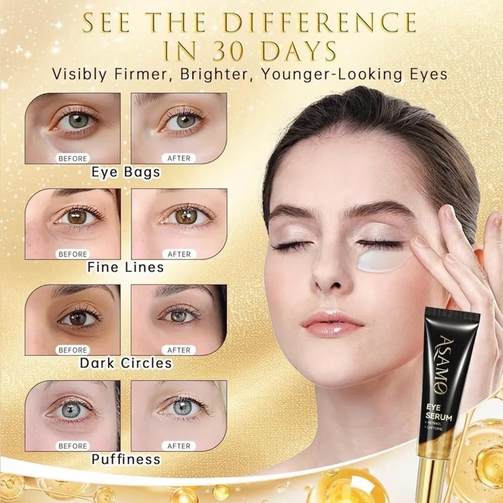 ASAMO Retinol + Caffeine Eye Serum – 0.7 fl oz (20ml)